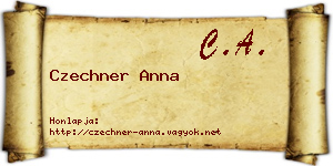 Czechner Anna névjegykártya